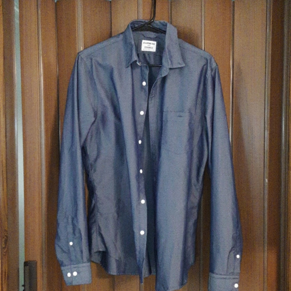 Express Mens Fitted Dress Shirt Size M